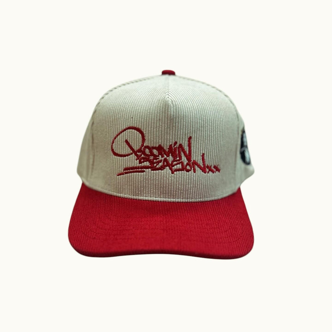 Red corduroy Snap Back